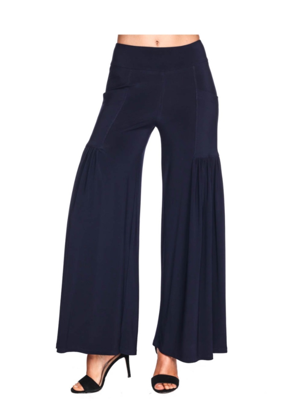 Last Tango Navy Palazzo High Waist Stretchy